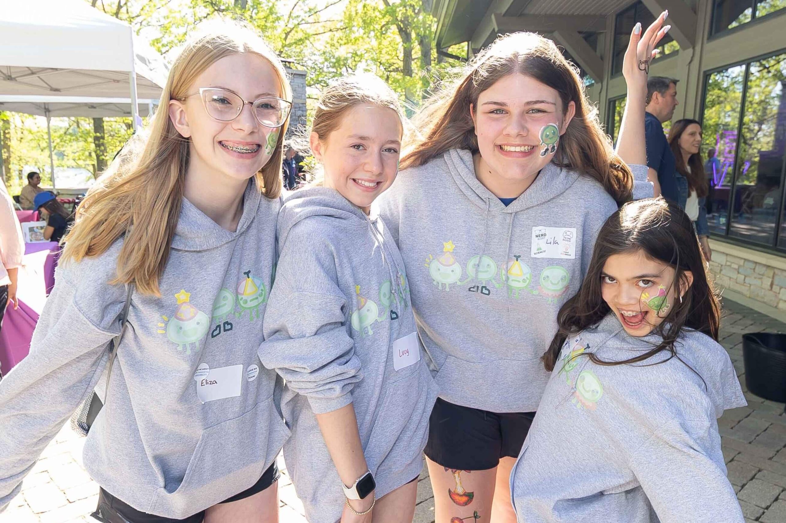 A Technovation Girls team of 4.